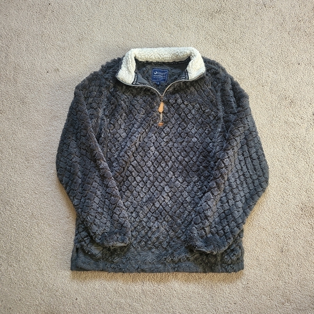 Simply Southern Womens Fuzzy Pullover Sweater